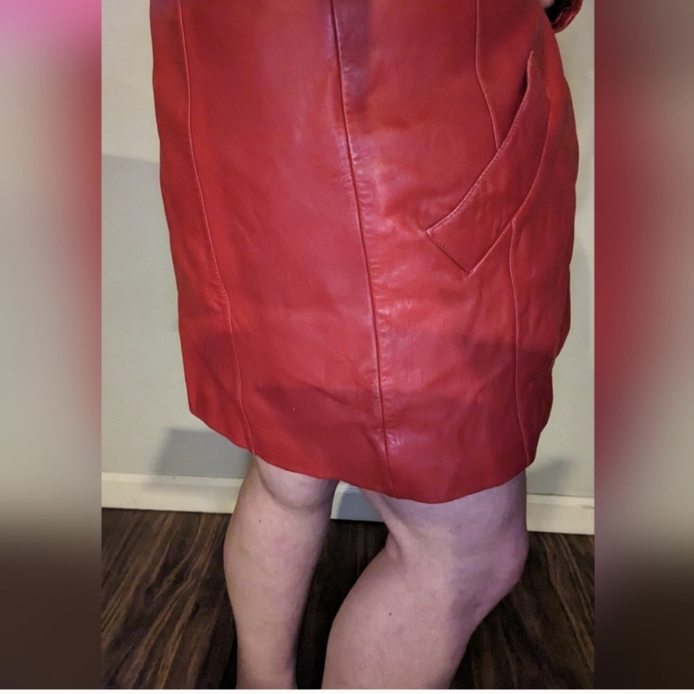 Valerie Stevens Red Leather Jacket - Picture 4 of 7